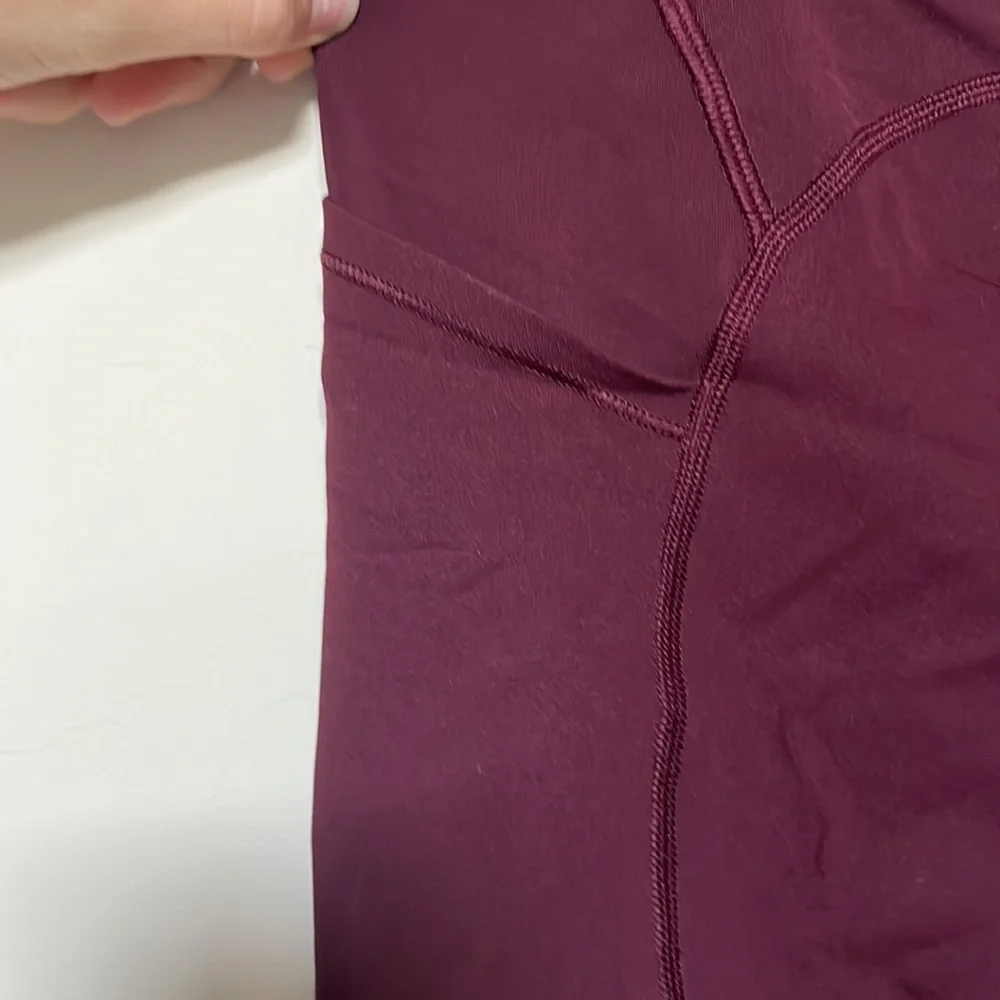 maroon lulu lemon leggings with pockets - Picture 4 of 5
